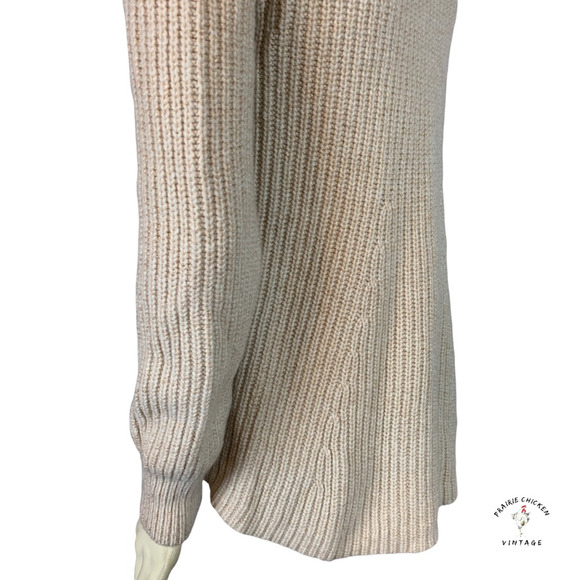 Athleta Womens Sierra Pullover Sweater Beige Wool Blend Ribbed Crew Neck XS - Picture 4 of 11